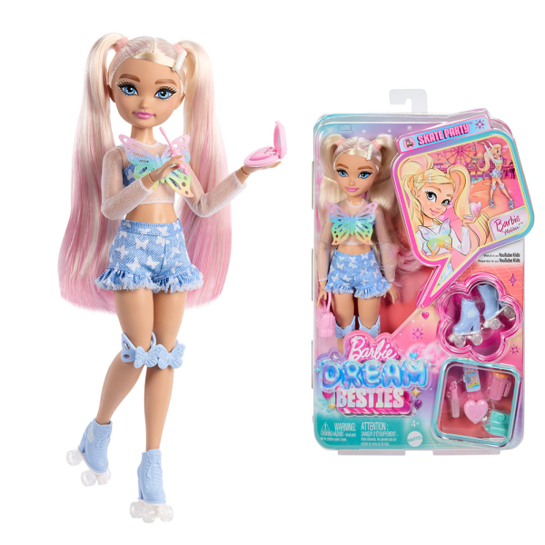 Barbie Dream Besties panenka na kolečkových bruslích - Malibu