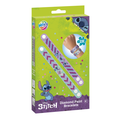 Diamantové malování Stitch - výroba náramků 2 ks