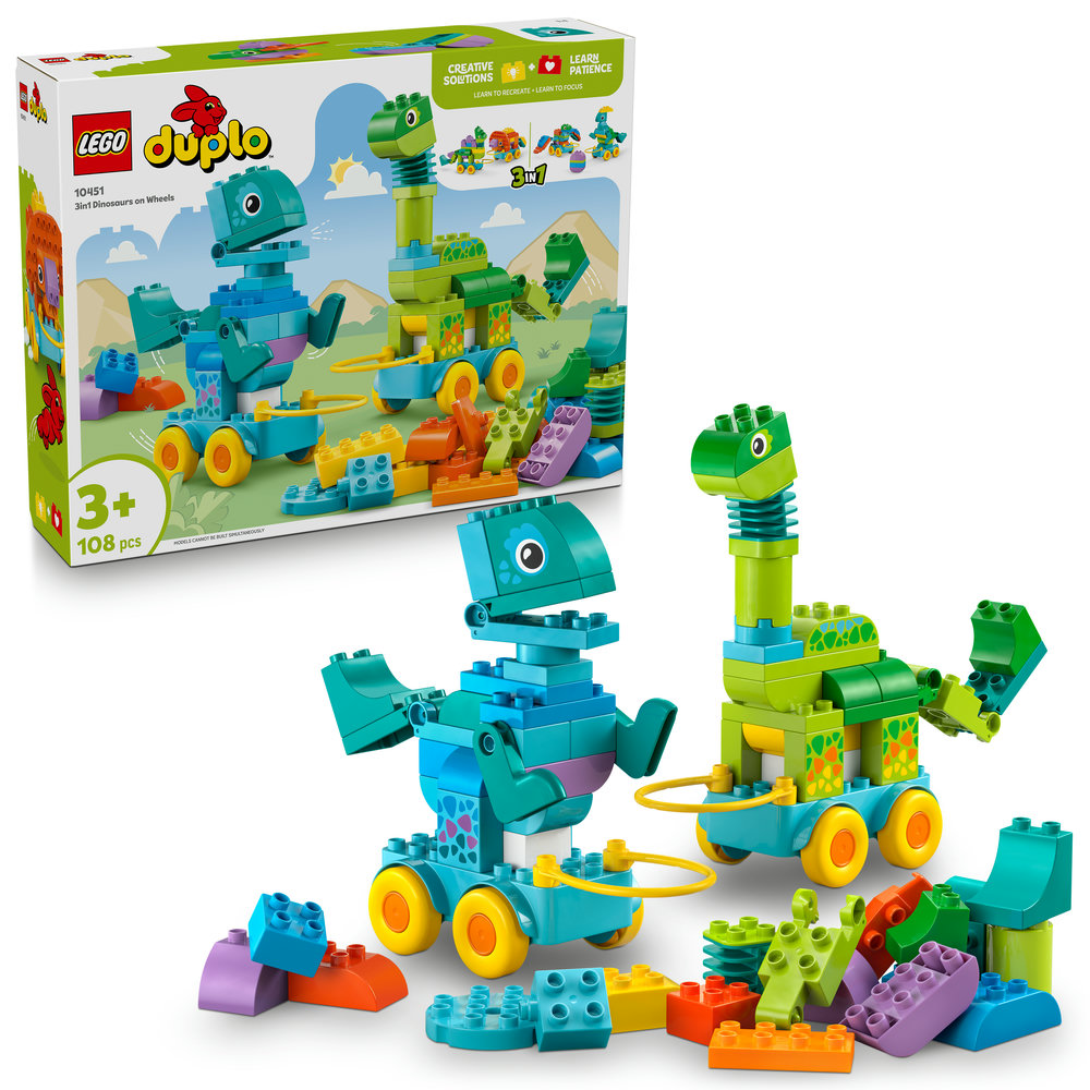 LEGO LEGO® DUPLO® 3 v 1: Dinosauři na kolečkách 10451 3IN1 DINOSAURS ON WHEELS
