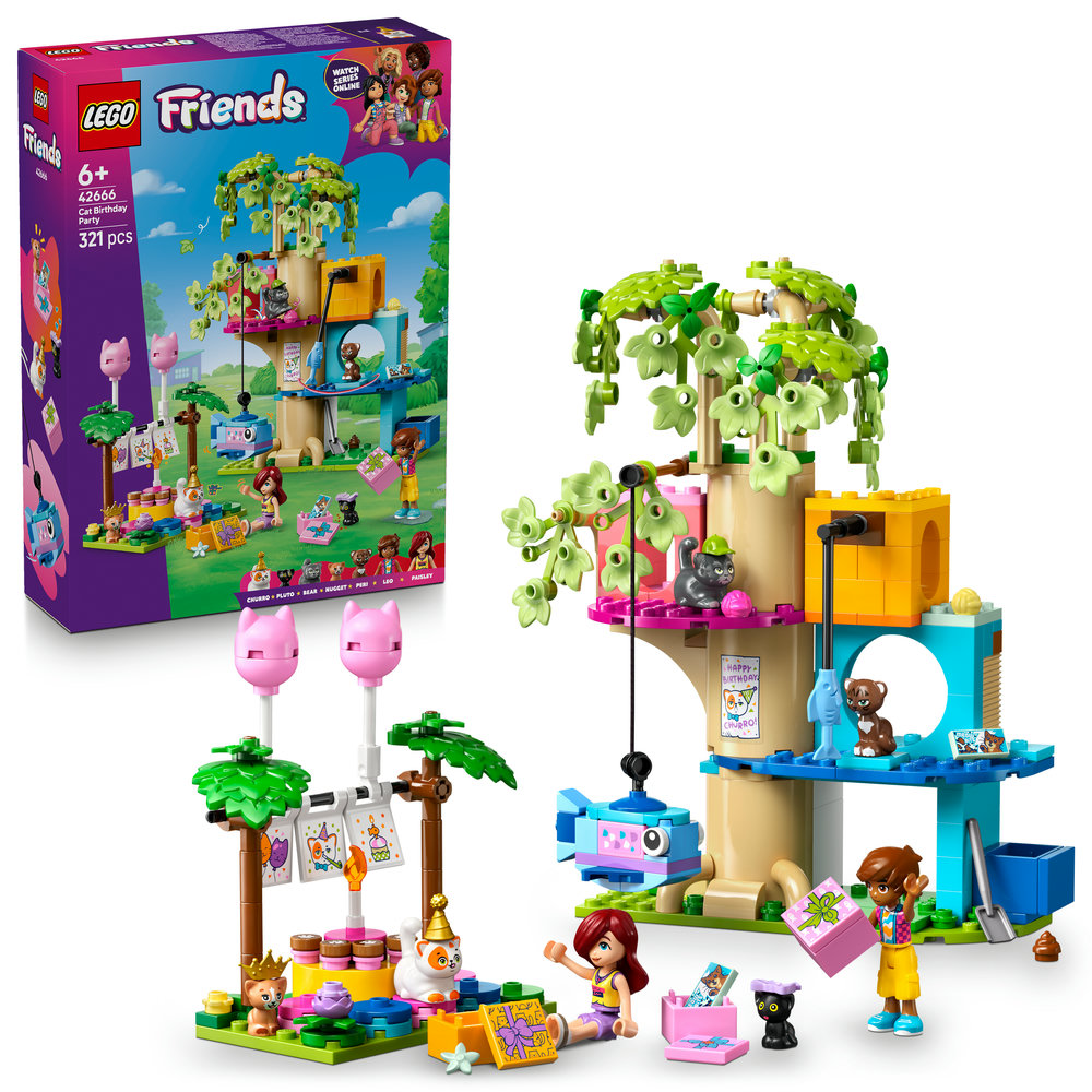 LEGO LEGO® Friends Kočičí narozeninová oslava a dům na stromě 42666