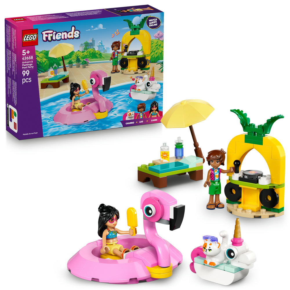 LEGO LEGO® Friends Zábava u bazénu s jednorožcem a plameňákem 42658