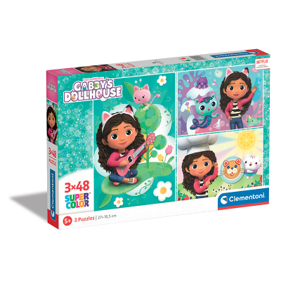 Puzzle 3x48 dílků Gábinin kouzelný domek 2