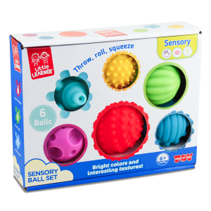 Sada senzorick&yacute;ch m&iacute;čků s různ&yacute;mi texturami a barvami - 6 ks