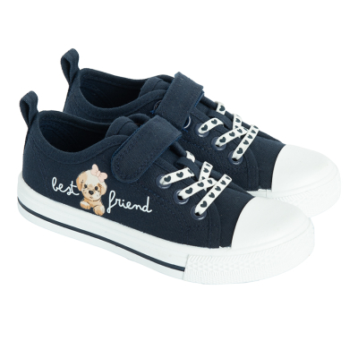 Tenisky na suchý zip- modré - 26 NAVY BLUE