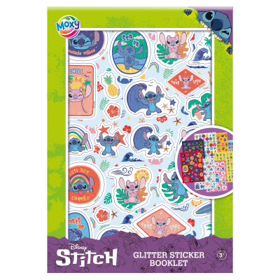 Třpytivé samolepky Stitch A5 8 archů