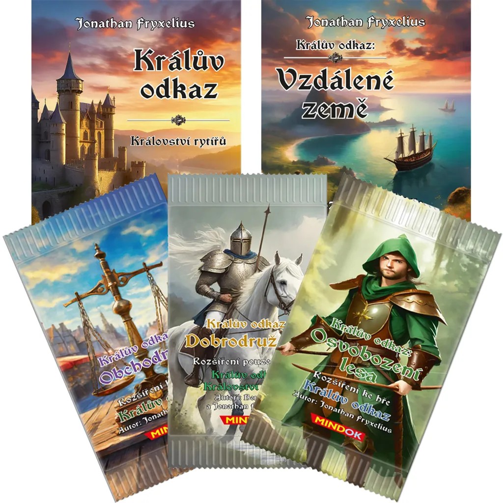 Mindok Králův odkaz: Království rytířů - Výhodný set Kingdom Legacy: Feudal Kingdom CZ (core game + 4 expansions)