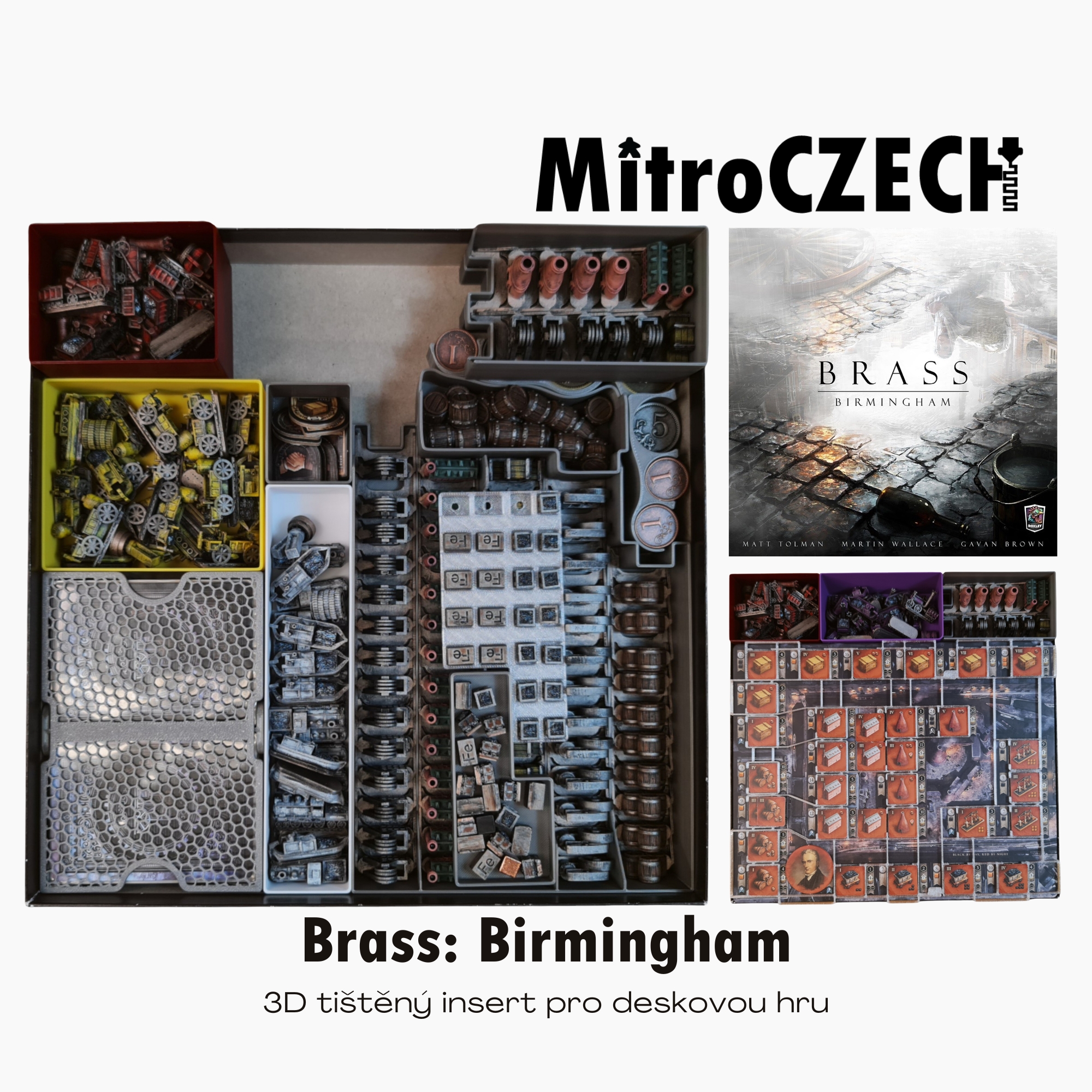 MitroCZECH Brass: Birmingham - custom insert pro hru Barva: Barevná