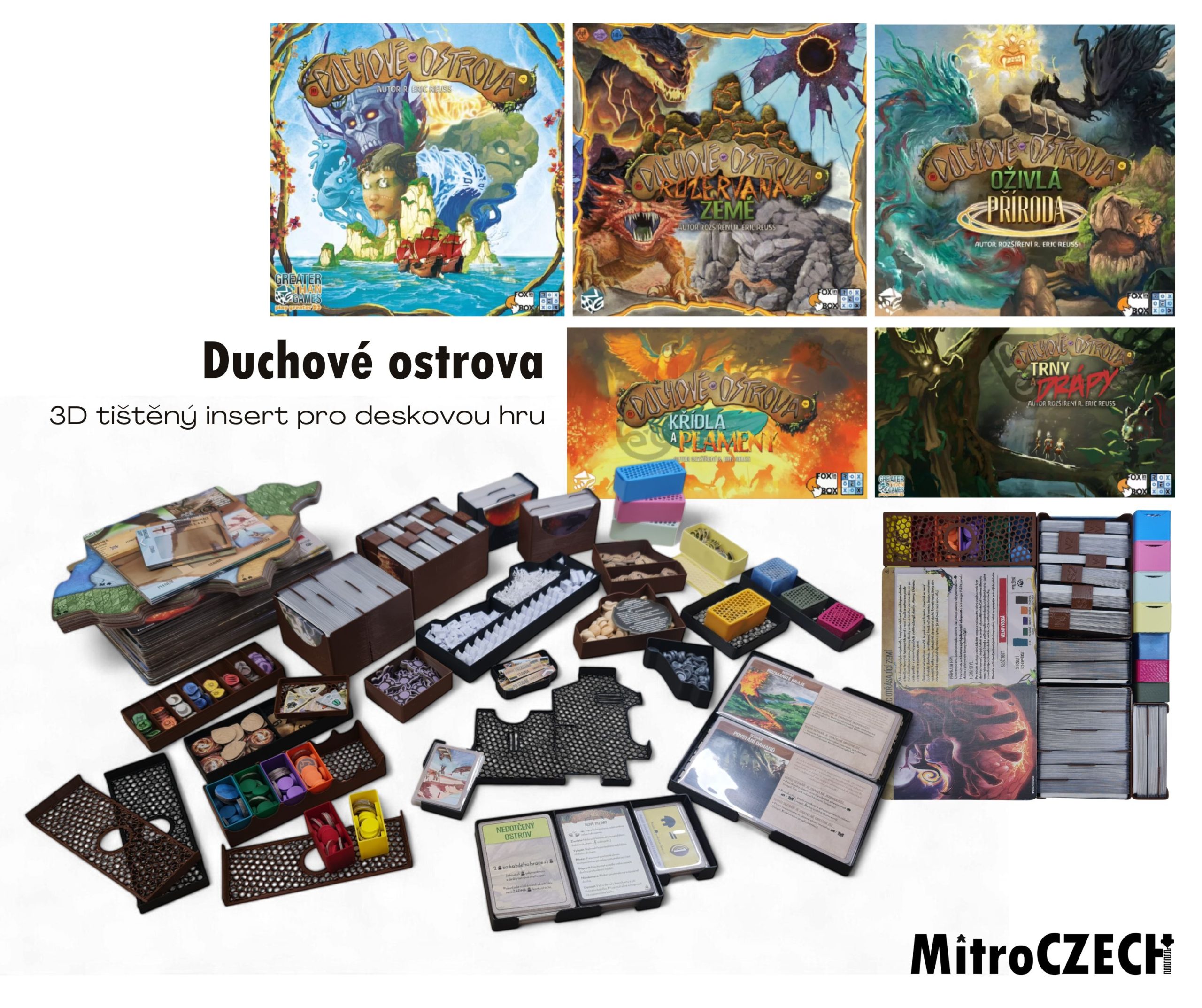 MitroCZECH Duchové ostrova + Oživlá příroda - insert pro hru Barva: Barevná