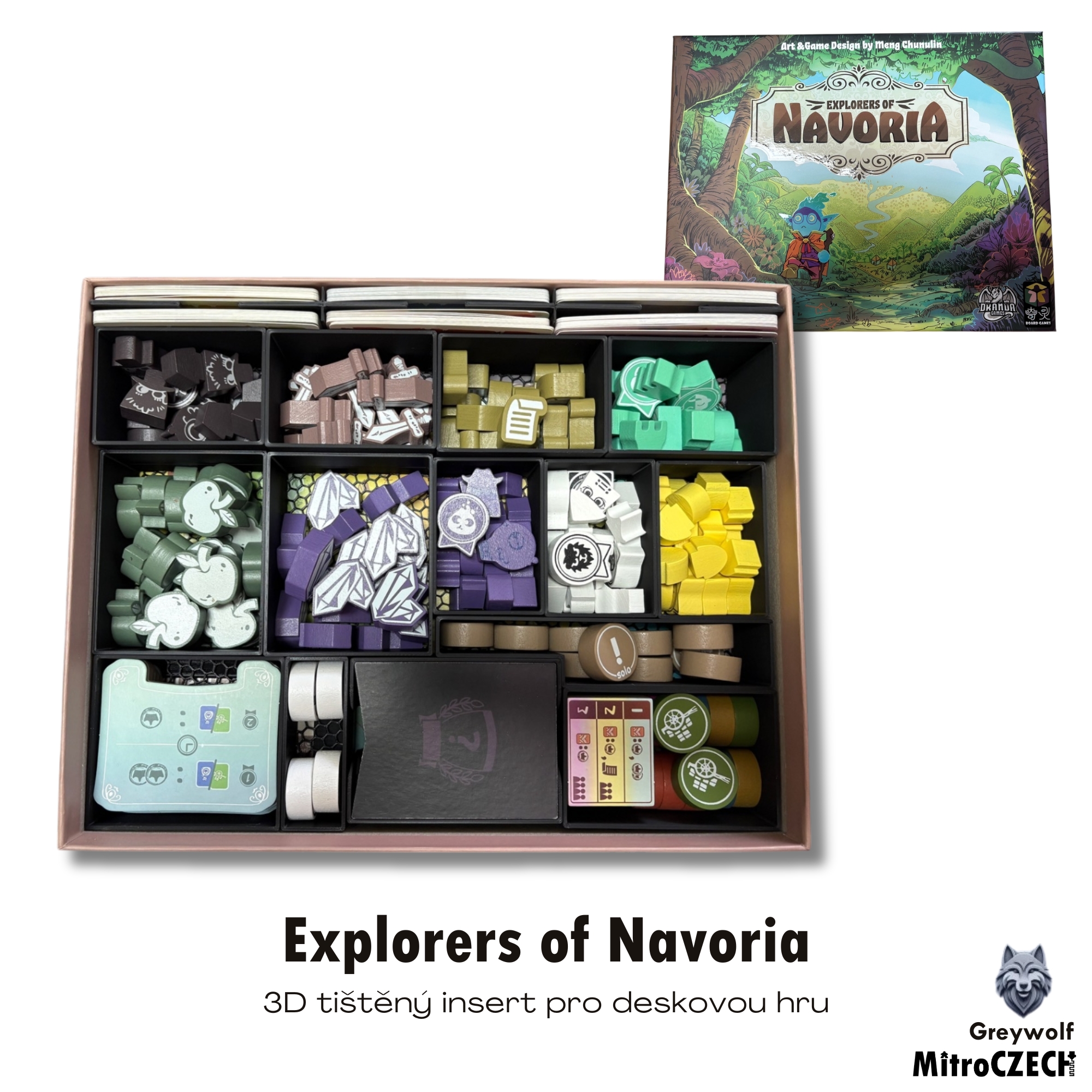 MitroCZECH Explorers of Navoria - insert pro hru Barva: Černá