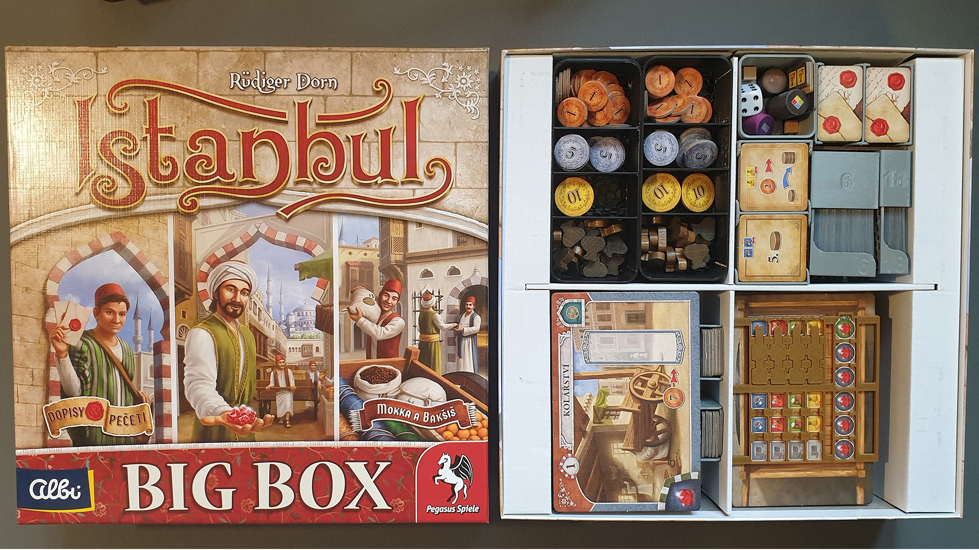MitroCZECH Istanbul Big Box - insert pro hru Barva: Olivová/Černá/Šedá
