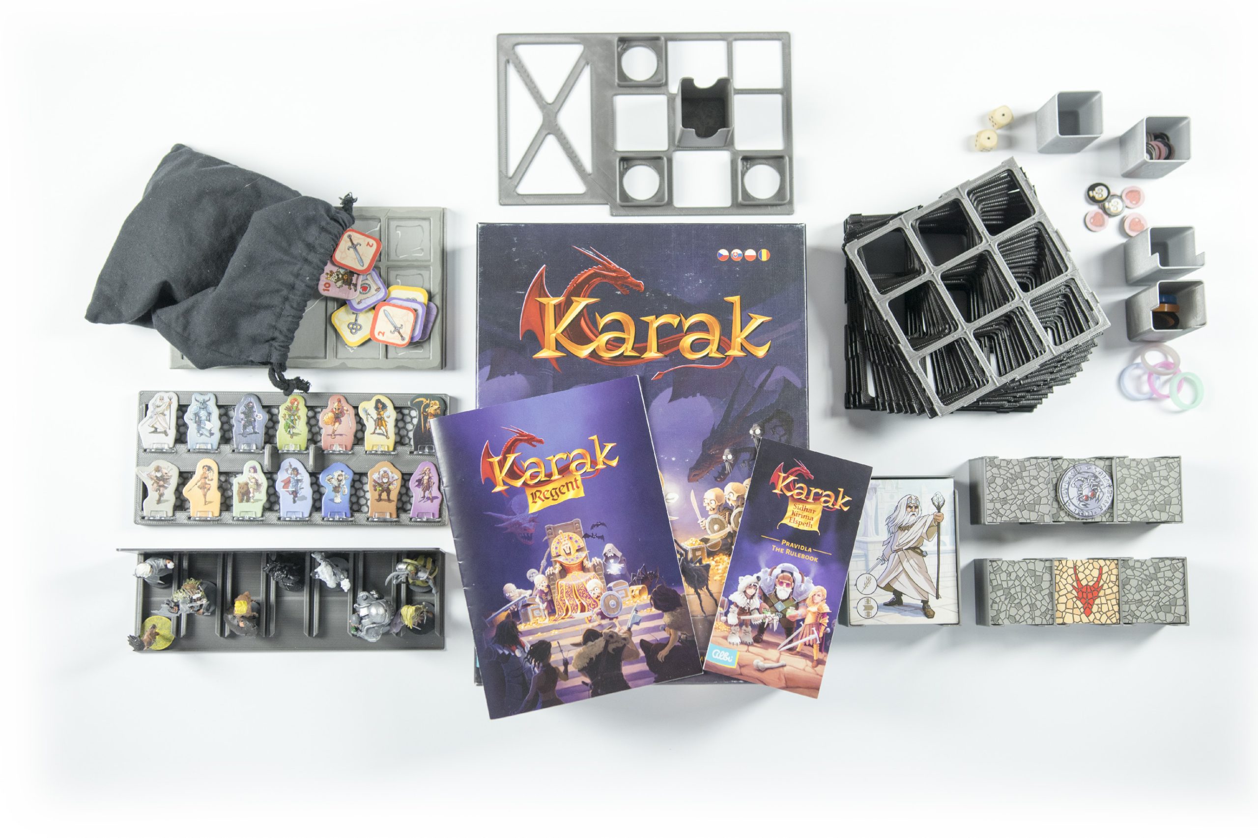 MitroCZECH Karak + Regent + figurky - insert pro hru Barva: Lesklá tmavě šedá