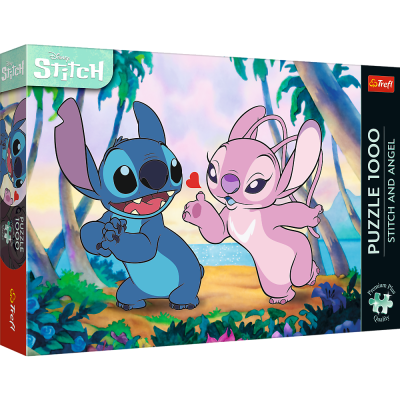 Puzzle Premium Plus Stitch a anděl 1000 dílků