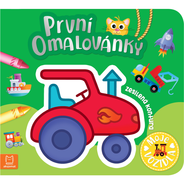 První omalovánky. Moje vozidla