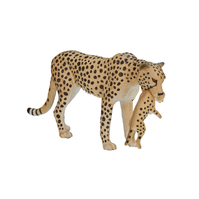 Gepardí samice s mládětem figurka