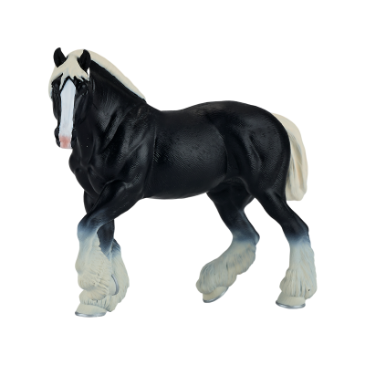 Kůň Clydesdale černý figurka
