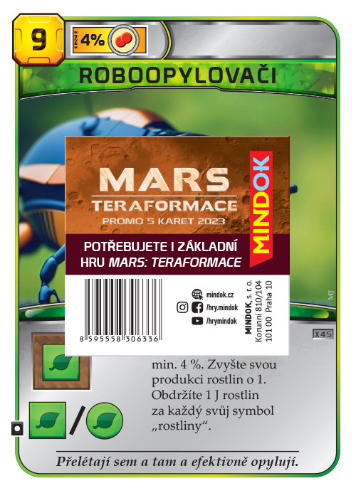 Mindok Mars: Teraformace – promo 5 karet 2023