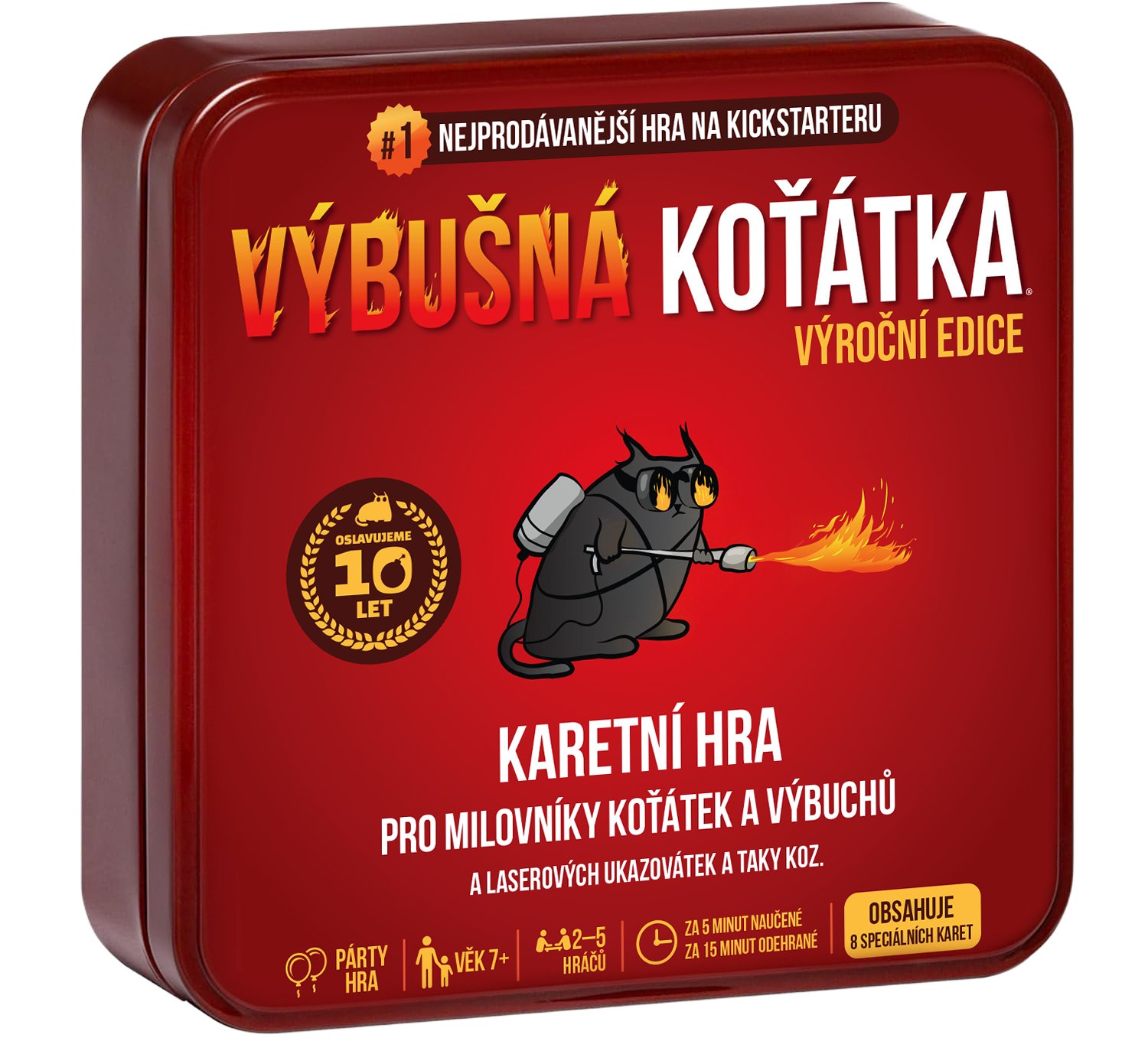 Asmodee Czech Republic Výbušná koťátka: Výroční edice (Exploding Kittens 10th Anniversary CZ)