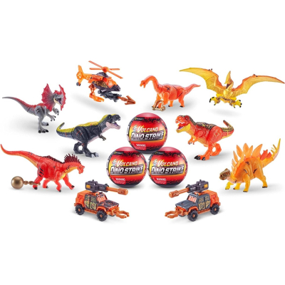 Figurka dinosaura Volcano v kouli