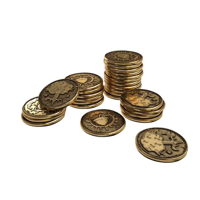 Final Frontier Games Bardwood Grove: Metal Coin Set