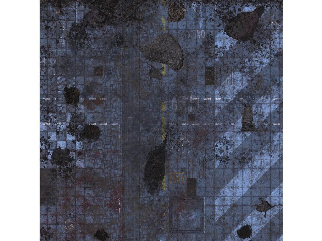Gamemat.eu Herní podložka 4'x4' (122 x 122 cm) - různé motivy Varianta: Cyberpunk and Toxic Badlands (+brašna zdarma)