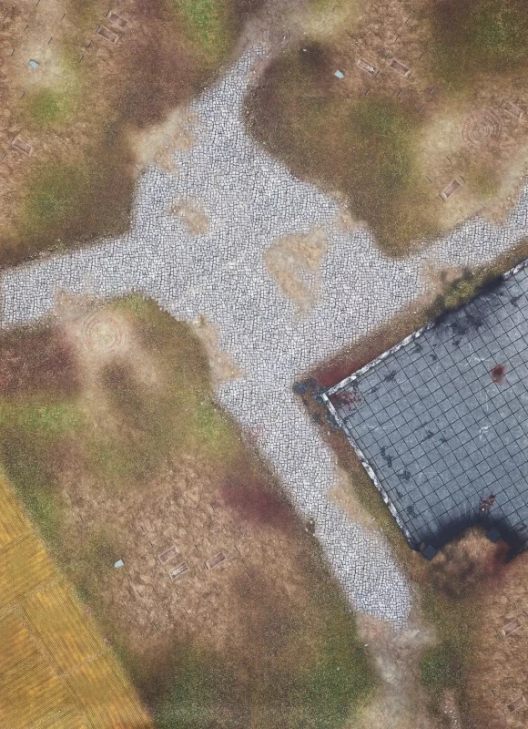 Gamemat.eu Herní podložka 44"x60" (112x154 cm) - různé motivy Varianta: Defiled Monastery (+brašna zdarma)
