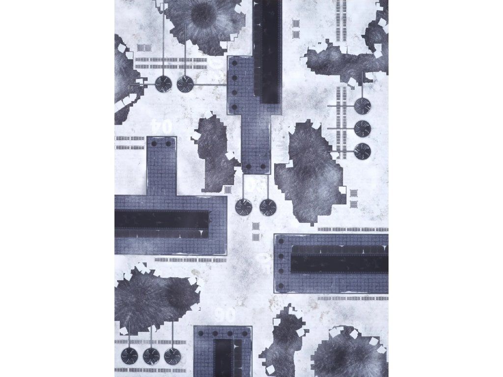 Gamemat.eu Herní podložka 44"x60" (112x154 cm) - různé motivy Varianta: Snowy Imperial Refinery (+brašna zdarma)