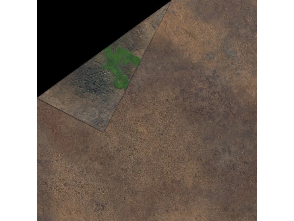 Gamemat.eu Oboustranná herní podložka 4'x4' (122 x 122 cm) - různé motivy Varianta: Badlands and Toxic Badlands (+brašna zdarma)