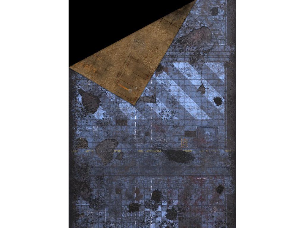 Gamemat.eu Oboustranná herní podložka 44"x60" (112x154 cm) - různé motivy Varianta: Cyberpunk and Fallout (+brašna zdarma)