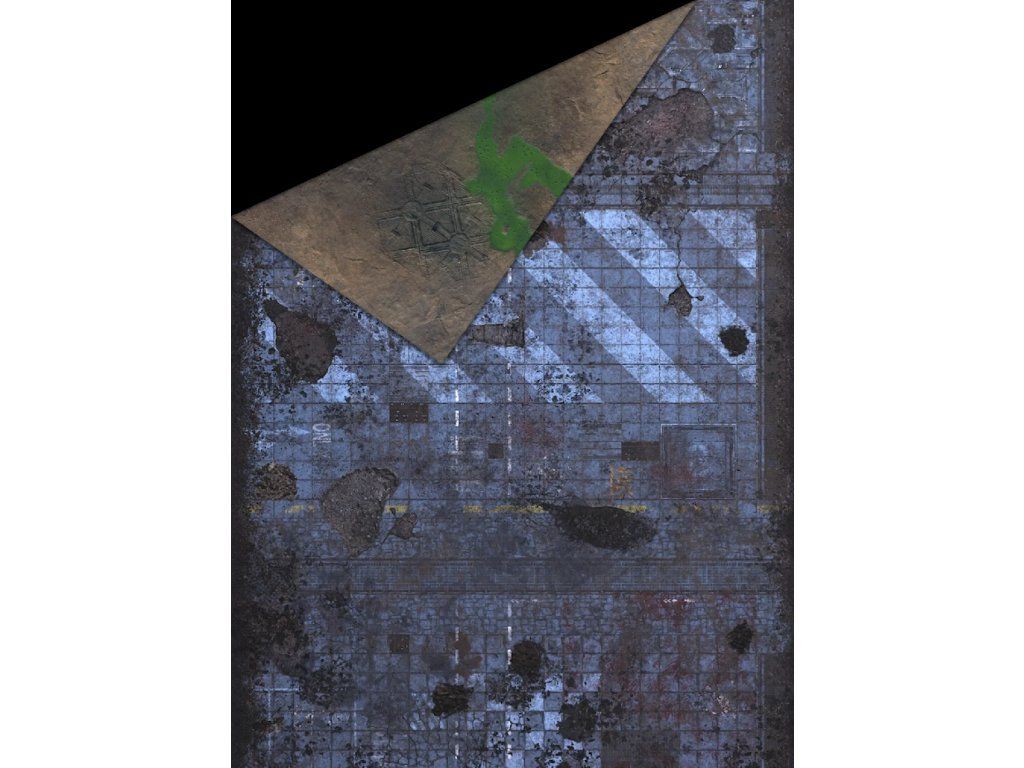Gamemat.eu Oboustranná herní podložka 44"x60" (112x154 cm) - různé motivy Varianta: Cyberpunk and Toxic Badlands (+brašna zdarma)