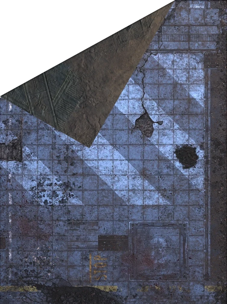 Gamemat.eu Oboustranné herní podložky pro Kill Team (76 x 56 cm/ 22x30) - různé motivy Varianta: Cyberpunk and Toxic Badlands