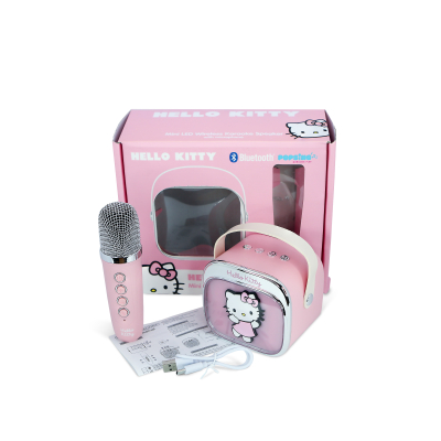 Karaoke LED  reproduktor s mikrofonem OTL - Hello Kitty