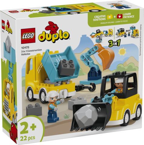 LEGO LEGO® DUPLO® Vozidla na stavbě 3 v 1 10475 (3 in 1 Construction Vehicles)