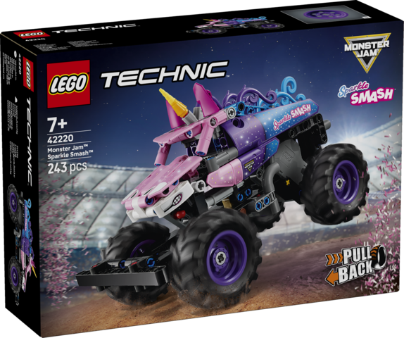LEGO LEGO® Technic Monster Jam™ Sparkle Smash™ s natahovacím motorem 42220 (Monster Jam™ Sparkle Smash™ Pull-Back)