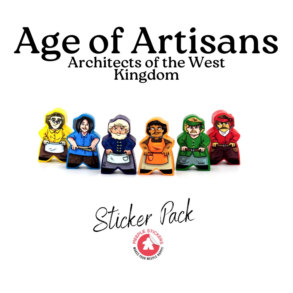 MeepleStickers Samolepky pro Architekty Západního království: Rozkvět řemesel (Architects of the West kingdom: Age of Artisans Stickers)
