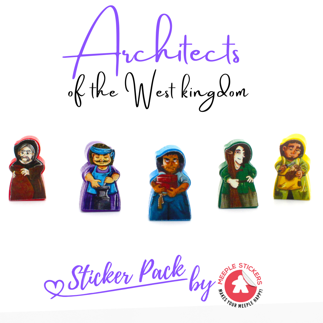 MeepleStickers Samolepky pro Architekty Západního království (Architects of the West kingdom Stickers)