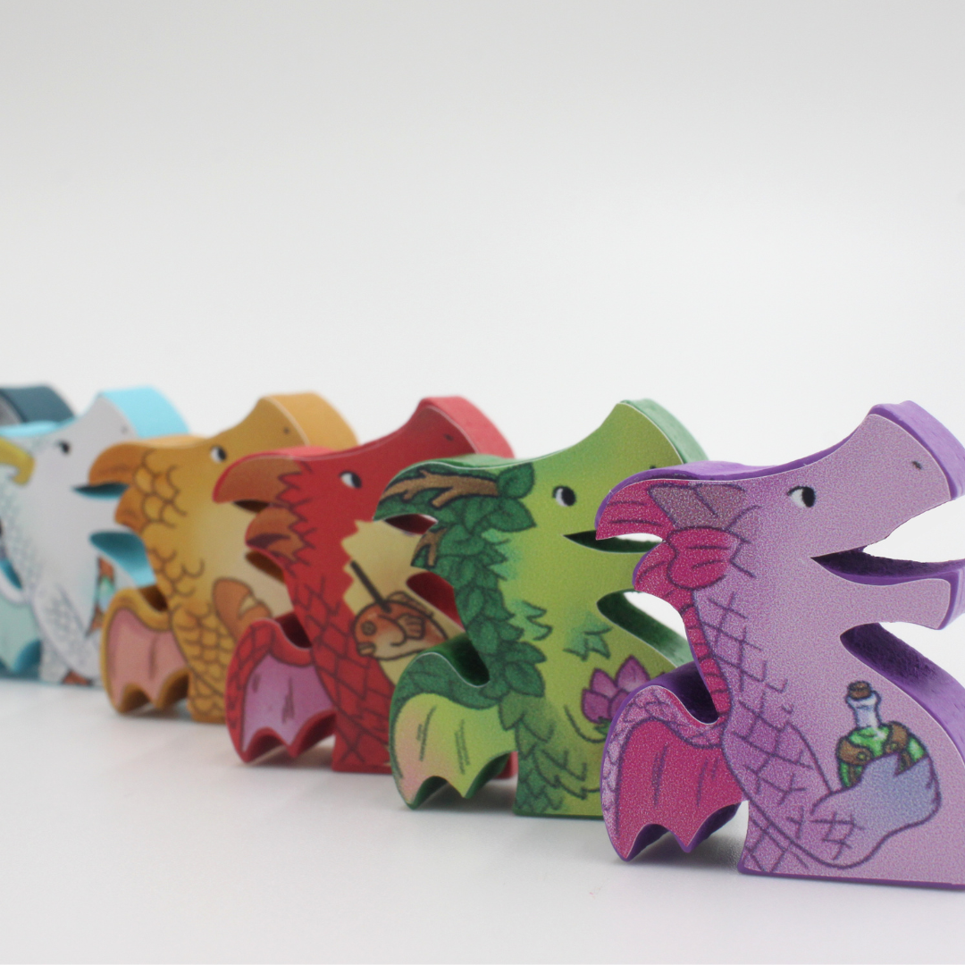 MeepleStickers Samolepky pro Draci v práci (Flamecraft Stickers)