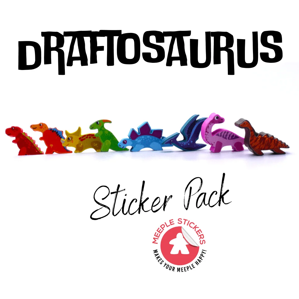 MeepleStickers Samolepky pro Draftosaurus + Marina + Aerial