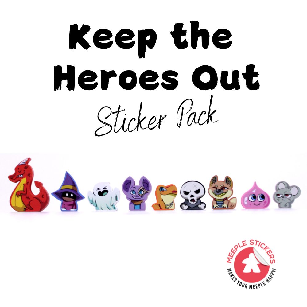 MeepleStickers Samolepky pro Příšeří: Hrdinům vstup zakázán (Keep the Heroes Out! Stickers)