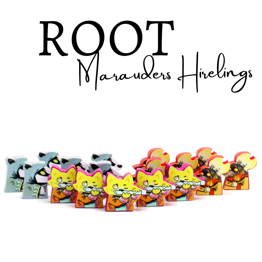 MeepleStickers Samolepky pro Root: Pomocníci Plenitelů (Root Marauder Hirelings Stickers)