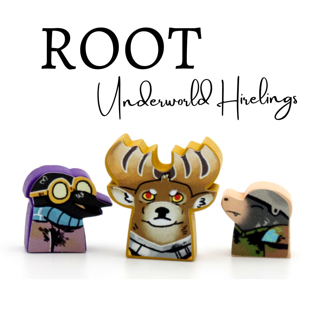 MeepleStickers Samolepky pro Root: Pomocníci Podzemní říše (Root Underworld Hirelings Stickers)