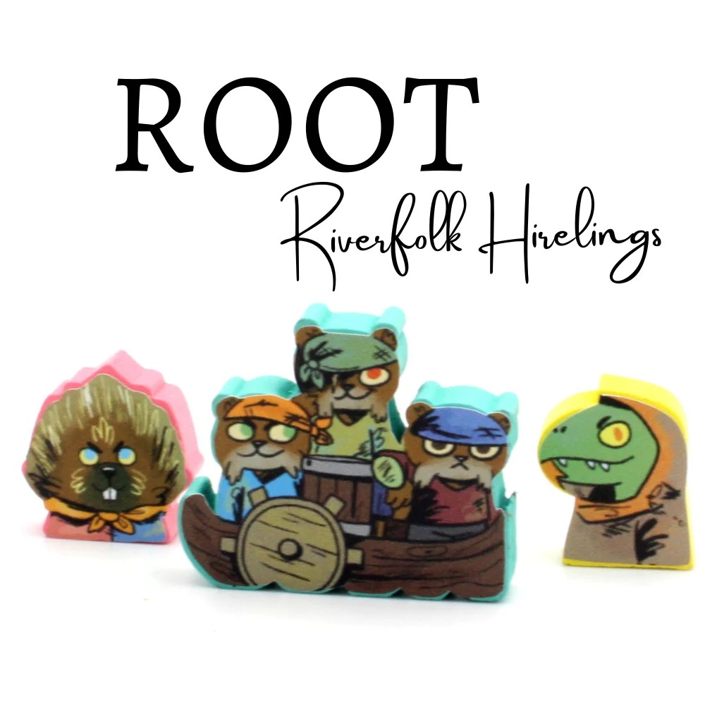 MeepleStickers Samolepky pro Root: Pomocníci Říčního lidu (Root Riverfolk Hirelings Stickers)