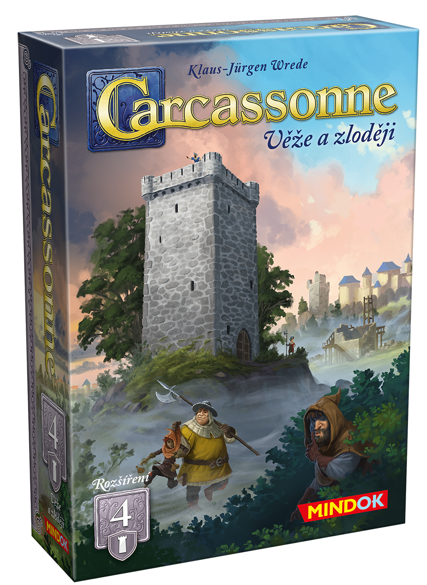 Mindok Carcassonne rozšíření 4: Věže a zloději (2025)