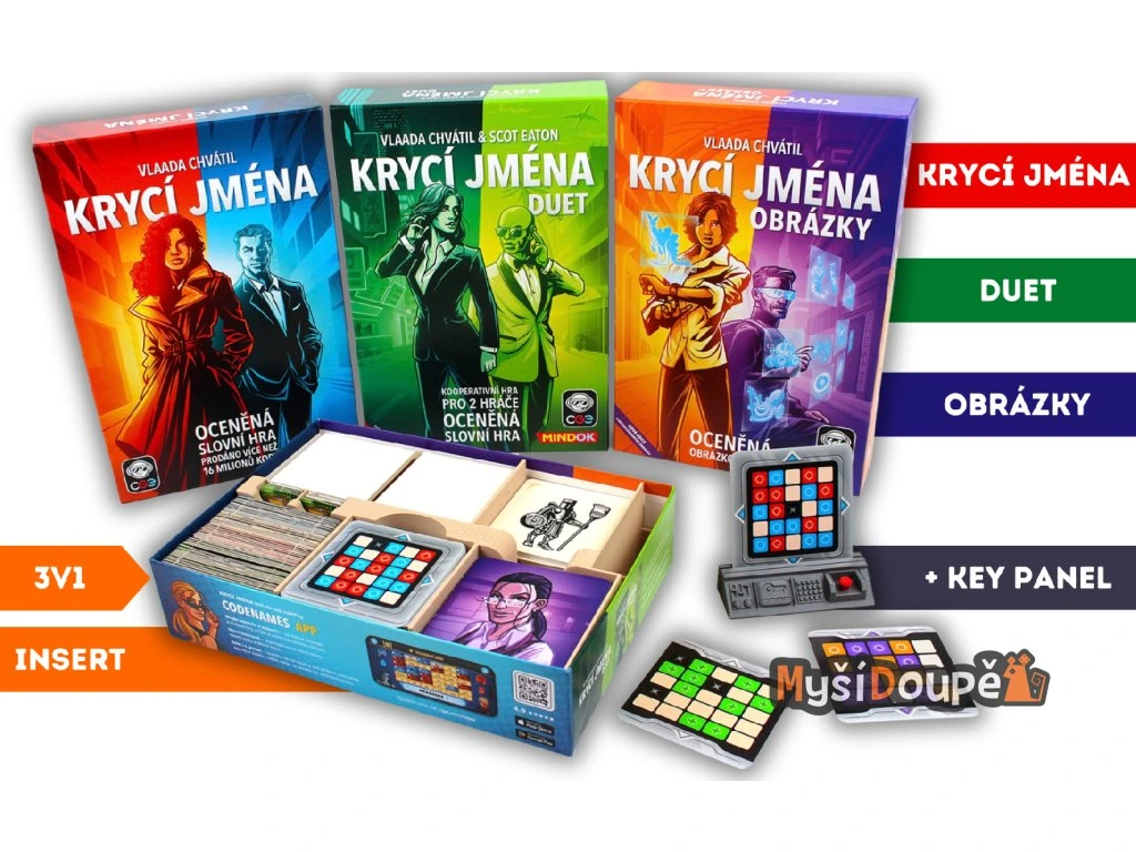 Myší Doupě Krycí jména 3v1 - Insert