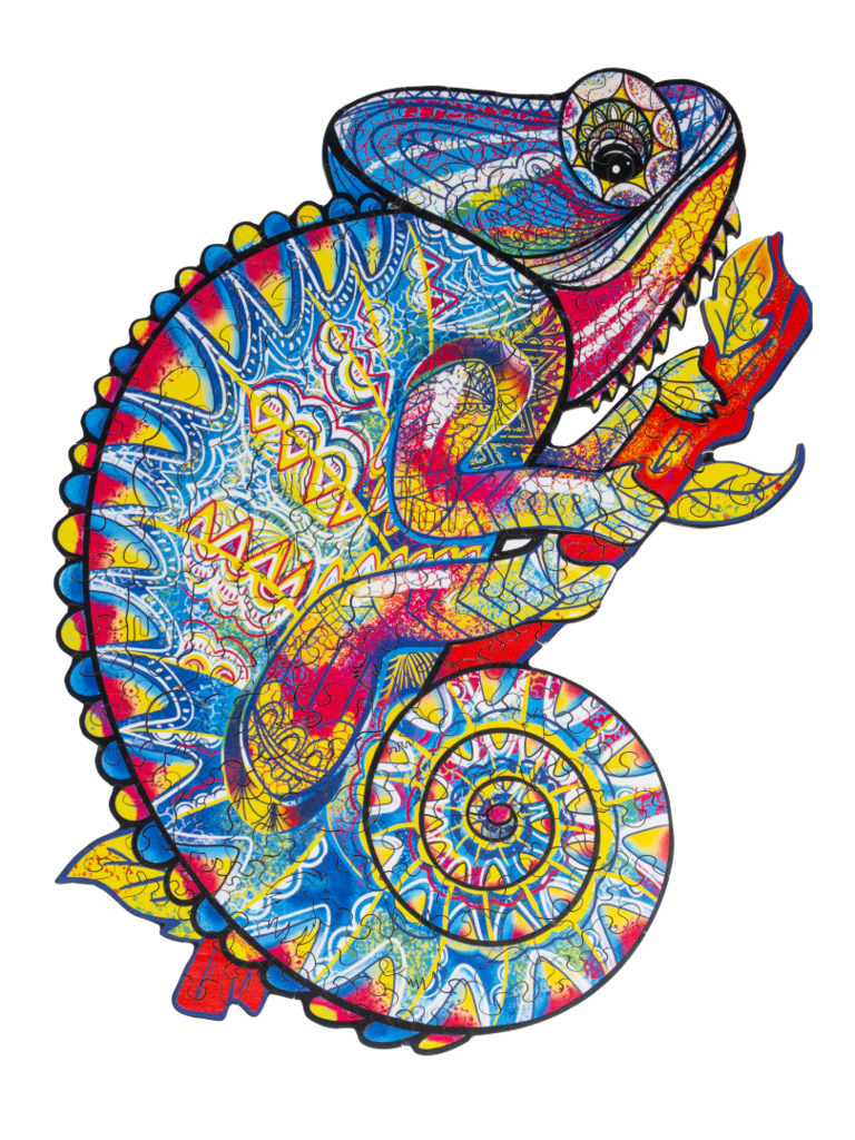 RECENTTOYS Dřevěné puzzle - Chameleon