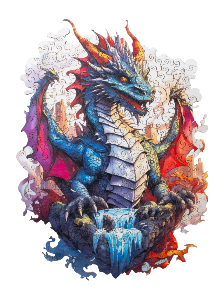 RECENTTOYS Dřevěné puzzle - Drak