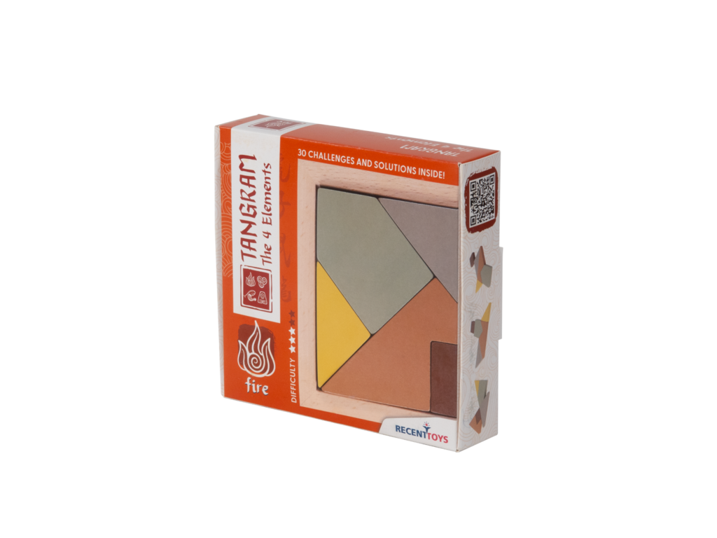 RECENTTOYS Tangram 4 elementy - oheň