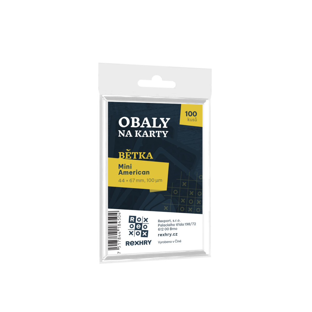 REXhry Obaly na karty REX - Mini American - Bětka - 44x67 mm 100ks