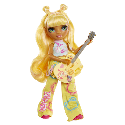 Rainbow High Junior Fashion panenka v rockové kapele - Sunny