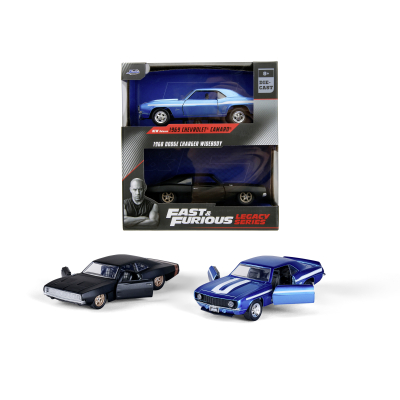 Rychle a zběsile Twin Pack 1969 Chevrolet a 1968 Dodge Charger Wide Body 1:32 W2/1