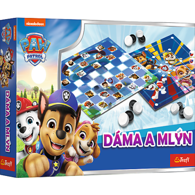 Společenská Hra Dáma & Mlýn Tlapková patrola